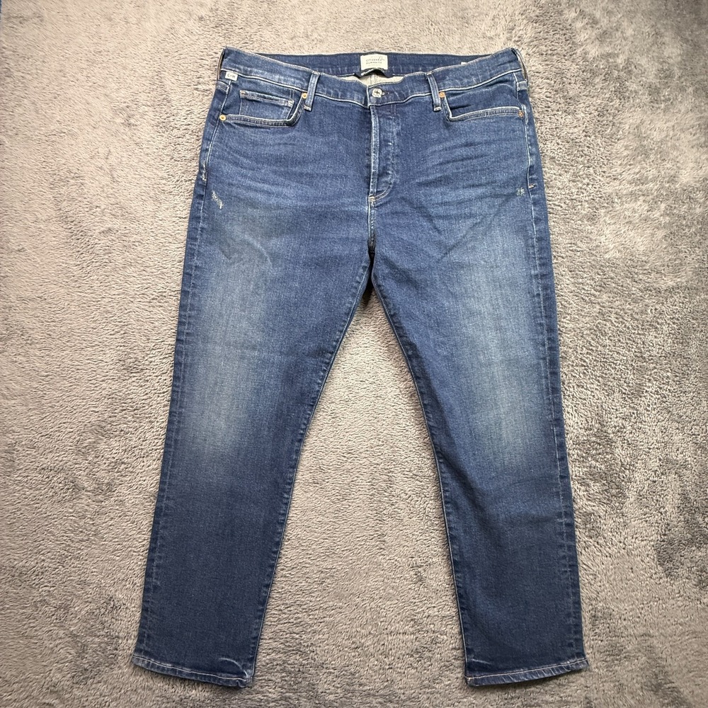 Citizens of Humanity Emerson Slim Boyfriend Jeans Distressed Women 32 Button Fly